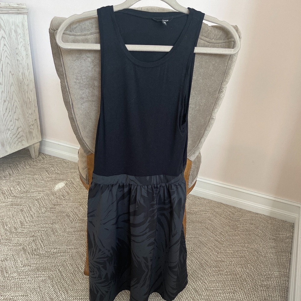 Hurley Black and Gray Backless Dress